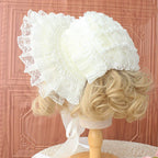 Gothic Lolita Handmade Bonnet with Bows and Beads - image 28