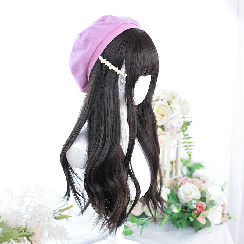 Lolita Long Curly Natural Cold Brown Wig - image 6