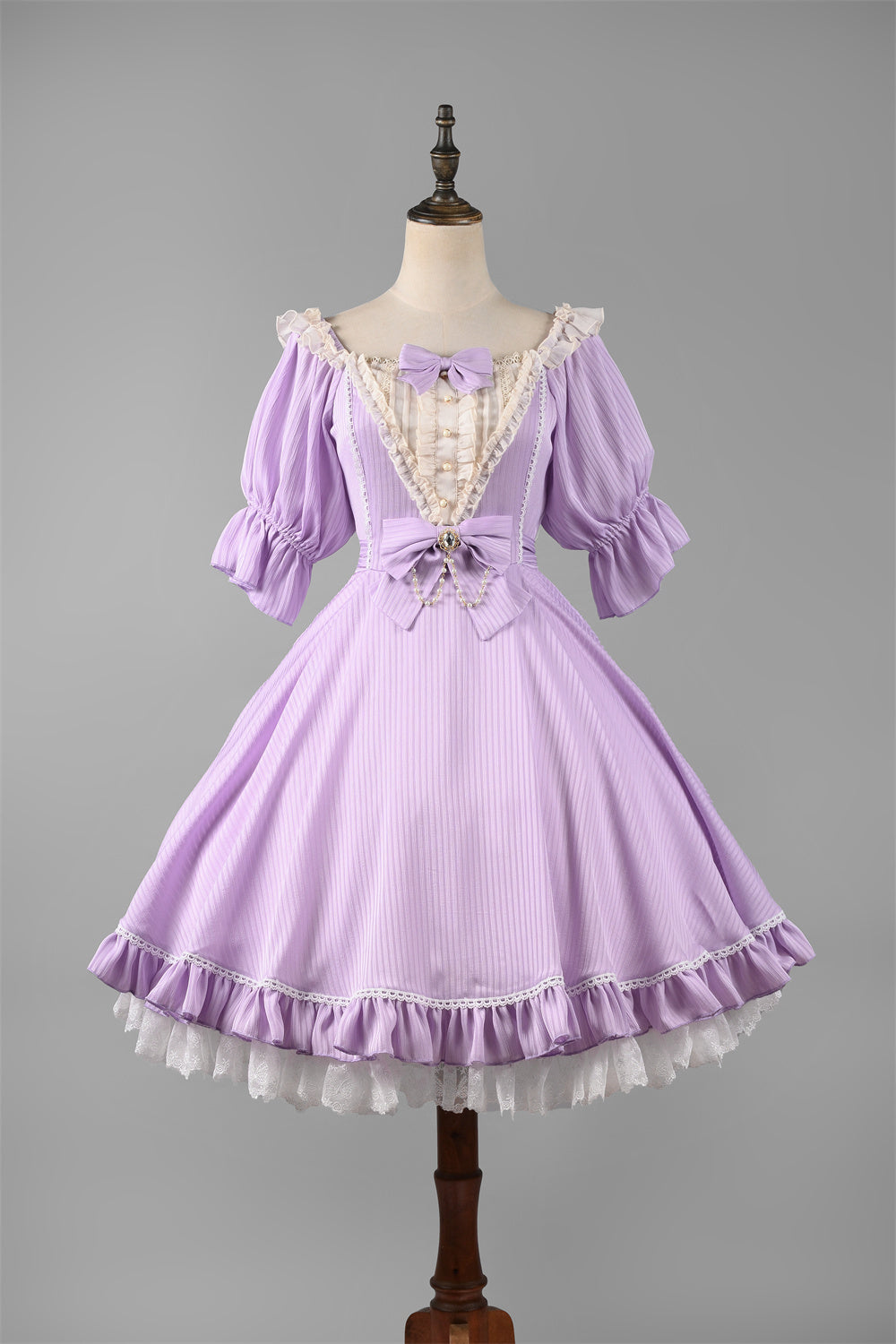 Midsummer Star - Silver Foil Printing Lolita OP Dress - image 15
