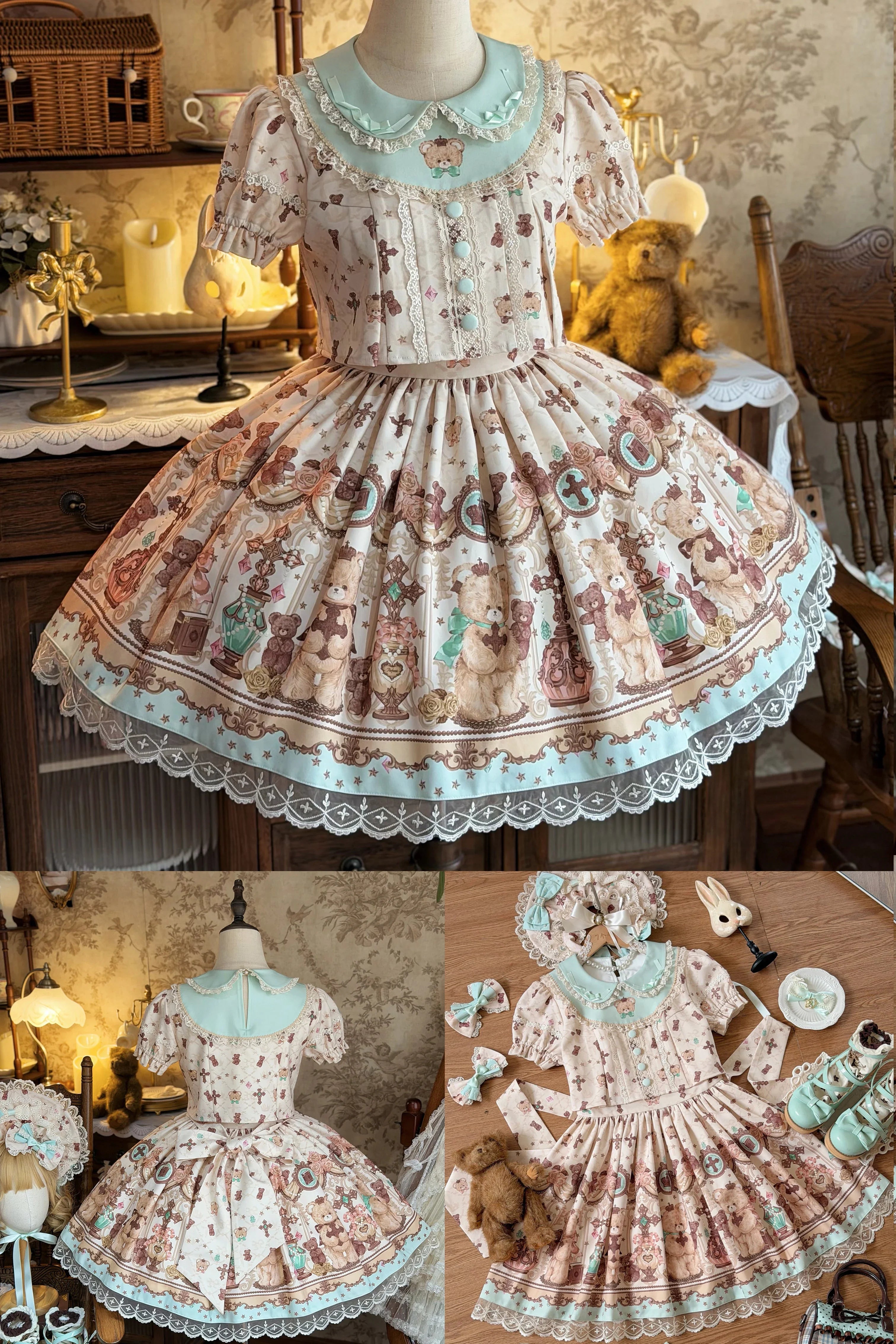 Cross Bear Sweet Vintage Original Lolita JSK and OP Dress Series and Accessories - image 8