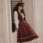 Rose - Elegant Lolita Fishbone Grid Skirt Customized - image 25