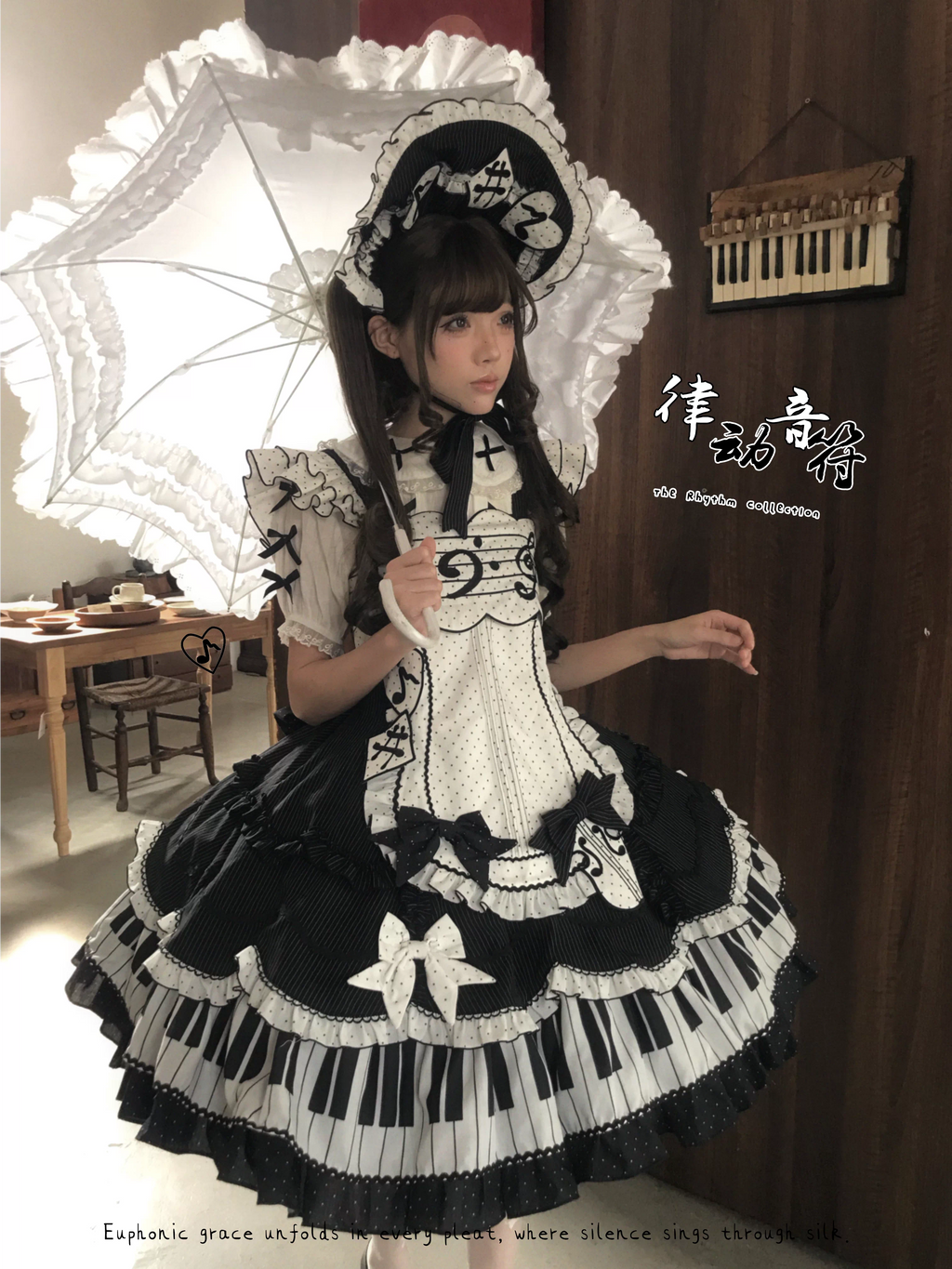 Rhythm Note Old School Lolita Piano-Key JSK and Accessories - image 13
