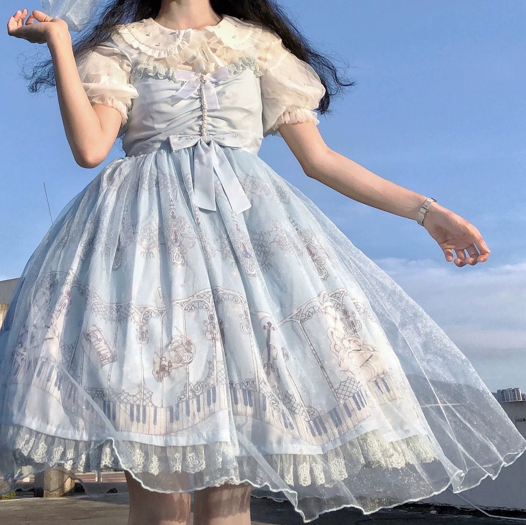 Elegant Lolita JSK Dream Symphony Instrument Fairy Dress - image 7