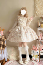 Plus Size Sweet Lolita Beige Jumper Dress - image 1