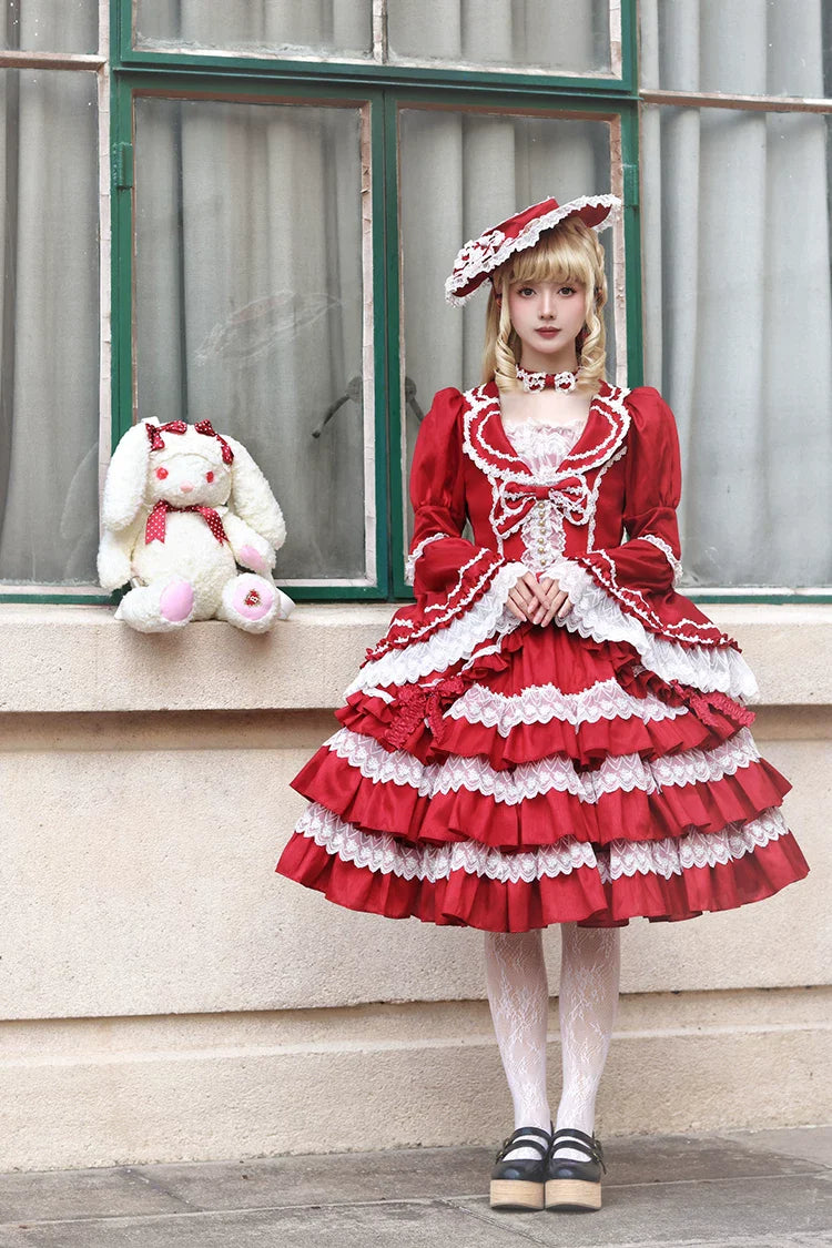 Eternal France Doll - Classic Lolita Doll-like OP Dress and Accessories - image 9
