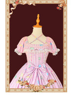 Macaron Dolly House - Sweet Lolita OP Printed Dress, Side Zipper and Accessories - image 10