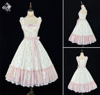 Patchwork Garden 2.0 - Classic Lolita Floral Print JSK Dress, Side Pockets - image 6