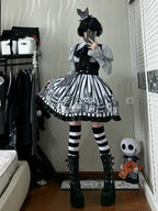 Strange Christmas - Striped Gothic Lolita JSK, Bust Supporting Dress - image 4