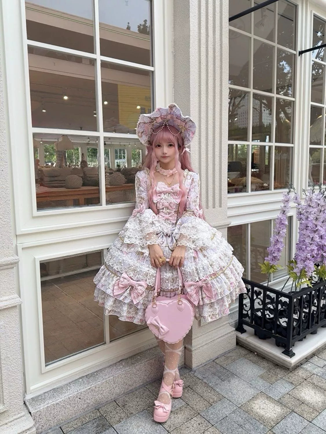 Candlelight Sonata - Sweet Lolita Long-Sleeve OP Dress - image 17