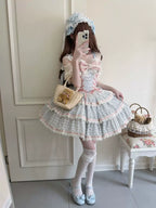 Floral Elegy - Sweet Lolita JSK Dress, Tiered Hem - image 19