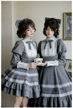 Reminisce - Pile Classic Lolita Dress, Detachable Cape and Accessories - image 10