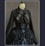 Night Traveler - Classic Gothic Lolita Dress with Stained Glass Window Print - image 21