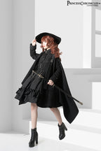 Black and Blue Retro Ouji Lolita Shirt with Mutton Sleeves - image 25