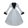 Nocturne SP - Striped Gothic Lolita OP Twin Lolita Dress with Apron and Accessories - image 36