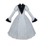 Nocturne SP - Striped Gothic Lolita OP Twin Lolita Dress with Apron and Accessories - image 36