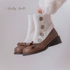 Winter Lolita Boots Fur Mary Jane Lolita Low Heel Shoes - image 47