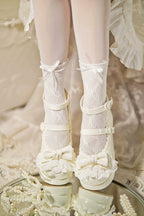 Milky Puff - Sweet Lolita Heels Shoes, Round Toe With Petite Wedge - image 29