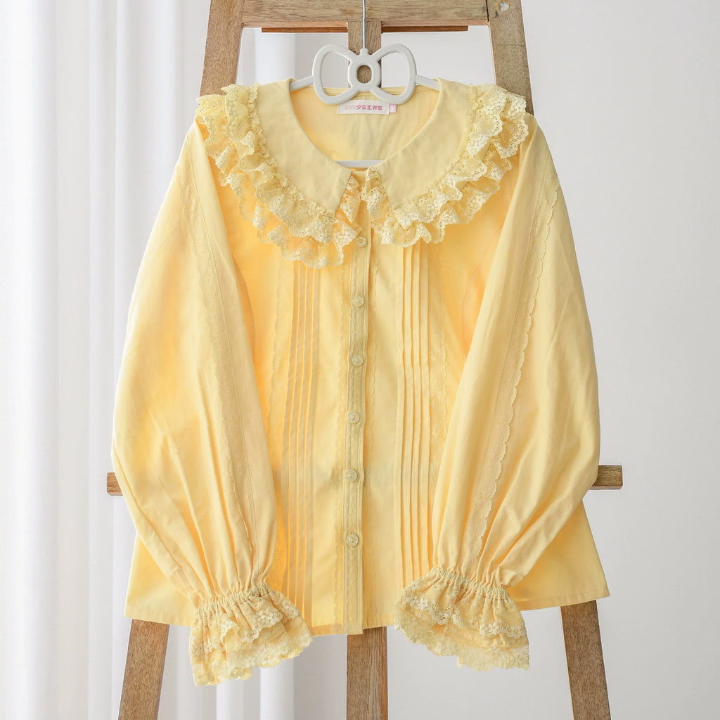 Hyde Garden - Daily Lolita Shirt Cotton Blouse Long Sleeves - image 17