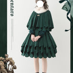 Molten Snowtop - Classic Lolita SK, Cape With Detachable Collar - image 6