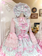 2026 Summer Rose Lattice Tiered Sweet Lolita JSK Dress with Bow Headpiece and Accessories - image 9