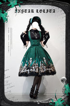 Dragon Bone Lily - Vintage Gothic Lolita Dragon & Skeleton Print JSK Dress and Accessories - image 37