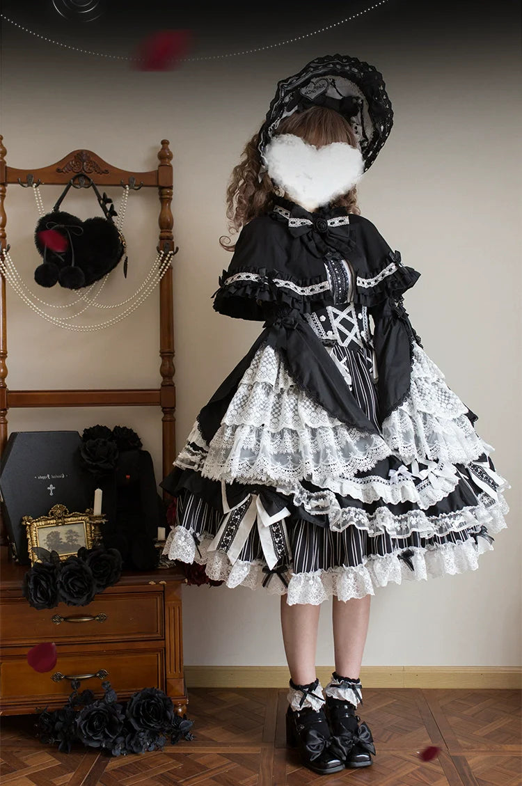 Vintage Lolita Dress Set, Cotton Shirt - image 13