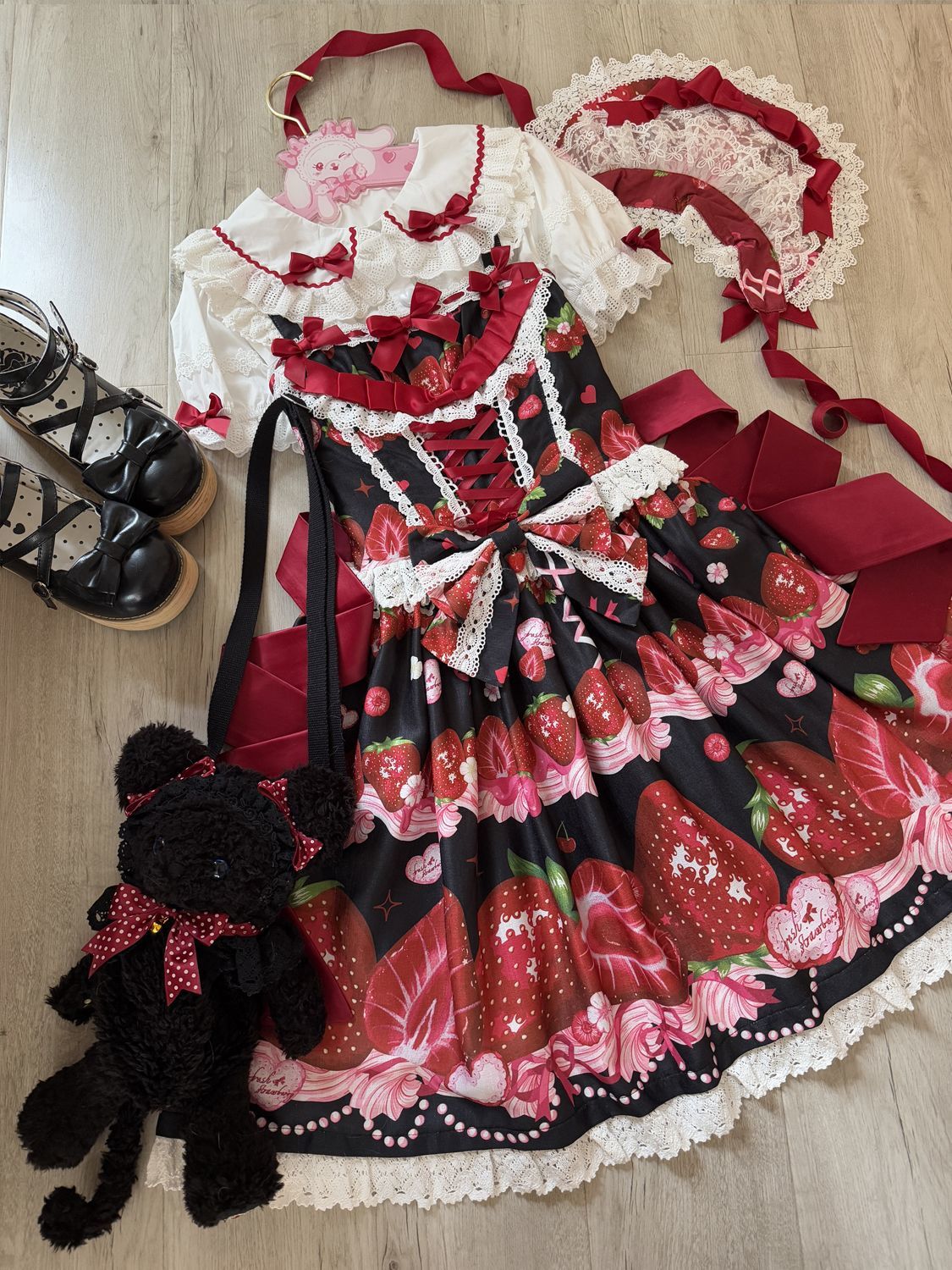 Strawberry Tale Sweet Lolita Strawberry Print JSK - image 20