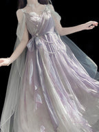 Han Lolita Dress Side Slit Purple JSK Dress - image 7