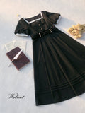 Thoughts - Vintage Black Lolita OP Dress with Square Neckline - image 40