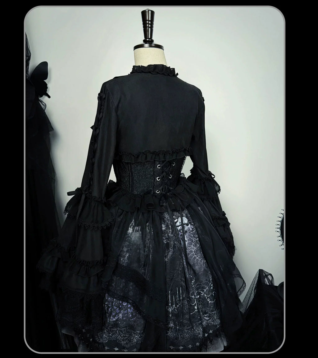 Bone-Eroded Butterfly - Gothic Lolita JSK & SK Set - image 50
