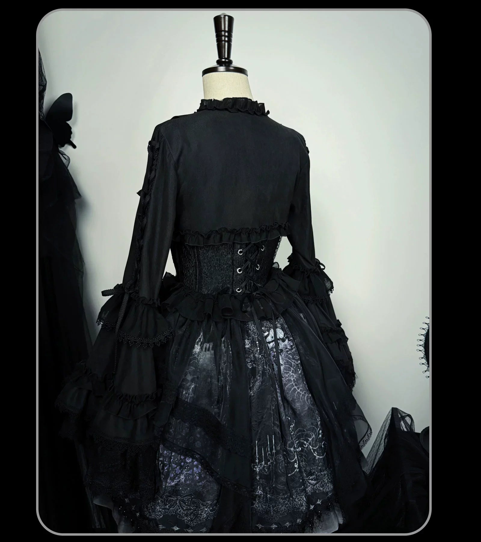 Bone-Eroded Butterfly - Gothic Lolita JSK & SK Set - image 50