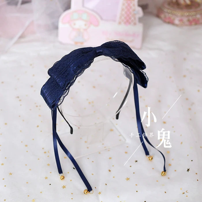 Bell and Lace Sweet Lolita Bow Hair Accessory - image 6