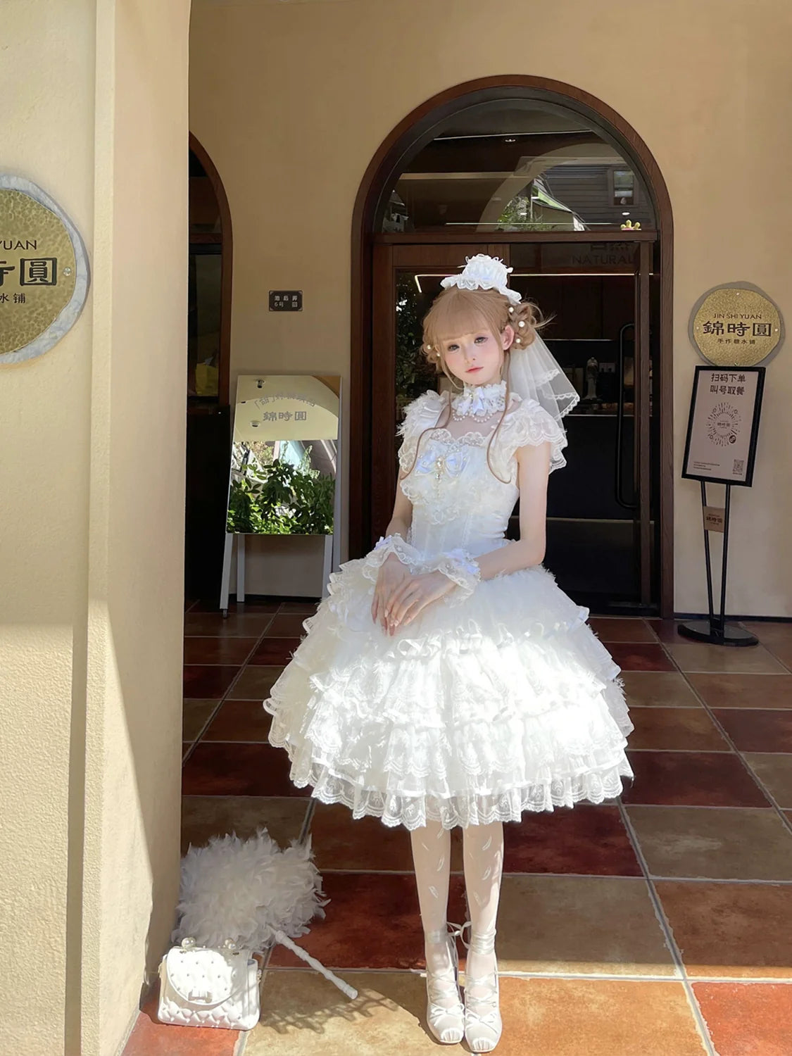 Feather's Ballad Wedding Lolita Tiered JSK Dress - image 4