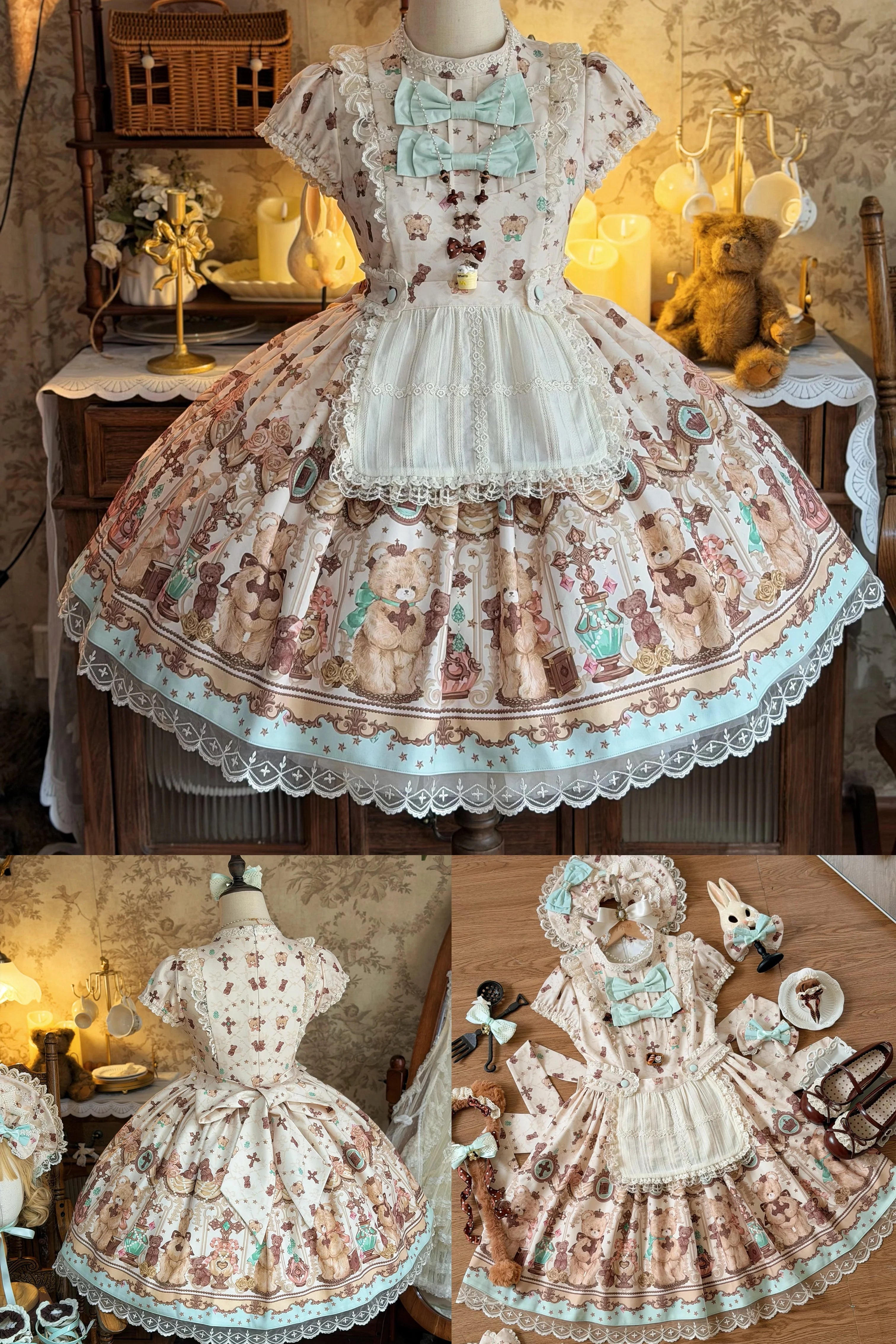 Cross Bear Sweet Vintage Original Lolita JSK and OP Dress Series and Accessories - image 20