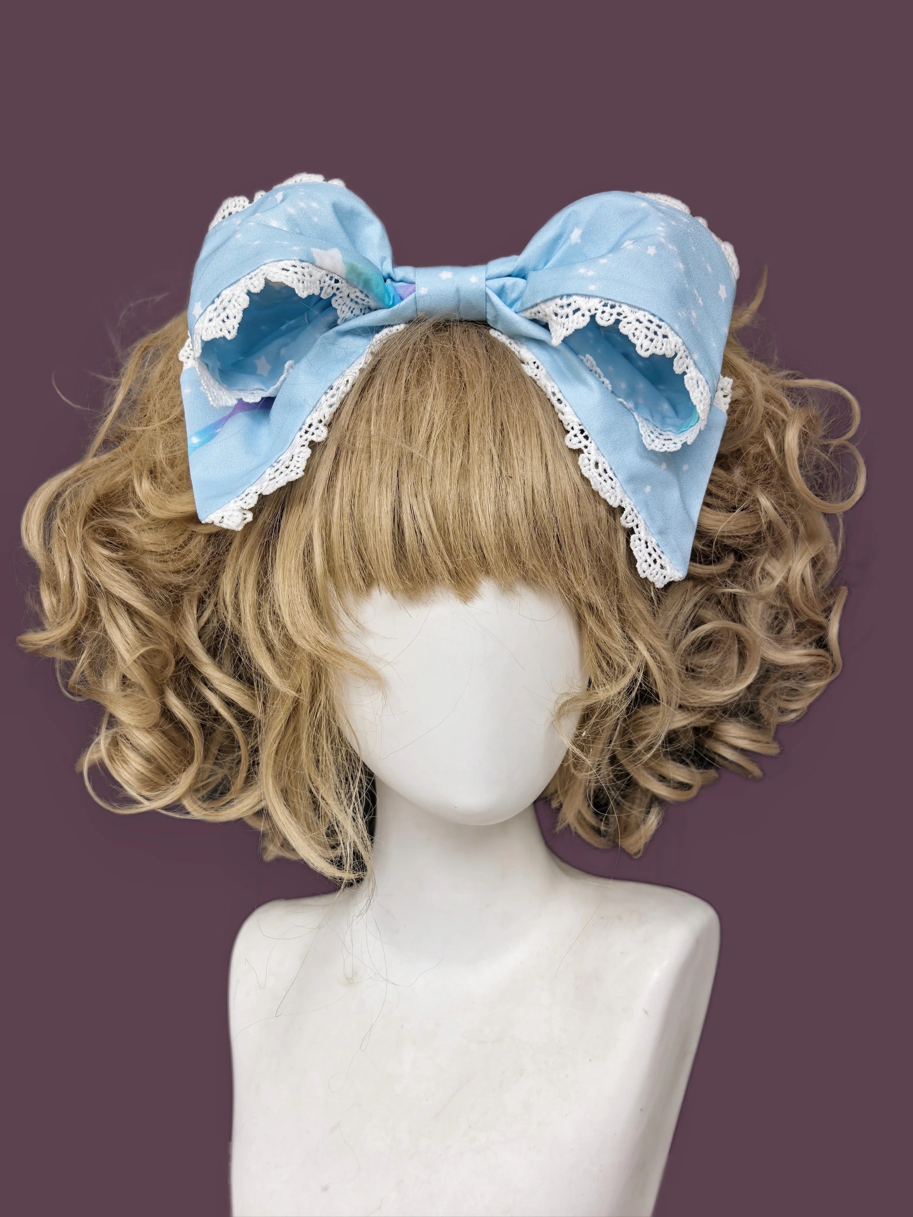 Sleepy Bear - Kawaii Lolita Bear and Star Printed Dress and Accessories - image 18