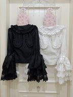 Cross Heart Knot - Sweet Lolita JSK Suit Tiered Ruffles Dress with Lace Blouse - image 27
