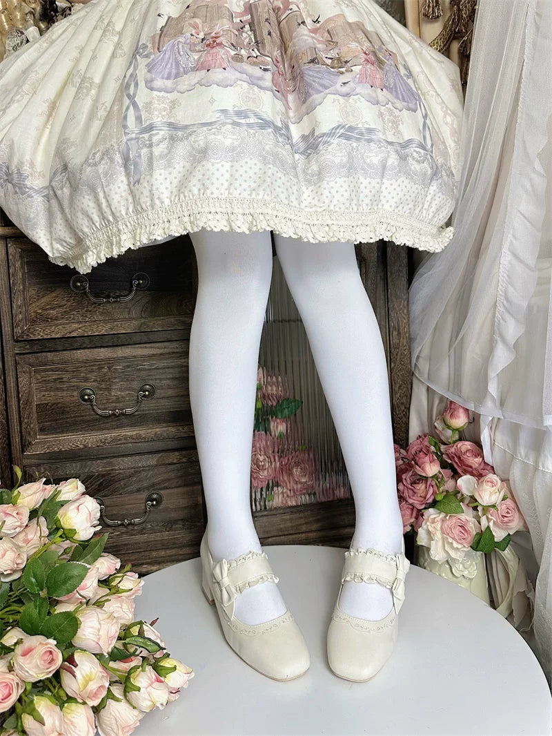 Heidi Manor - Classic Lolita Chunky Heels with Cutout Trims - image 6