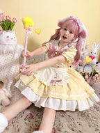 Cat Cafe - Maid Lolita OP dress with Detachable Bow and Apron - image 7