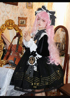Black and White Sonata - Ouji Lolita Vest Suit and Vintage Lolita OP Dress - image 28