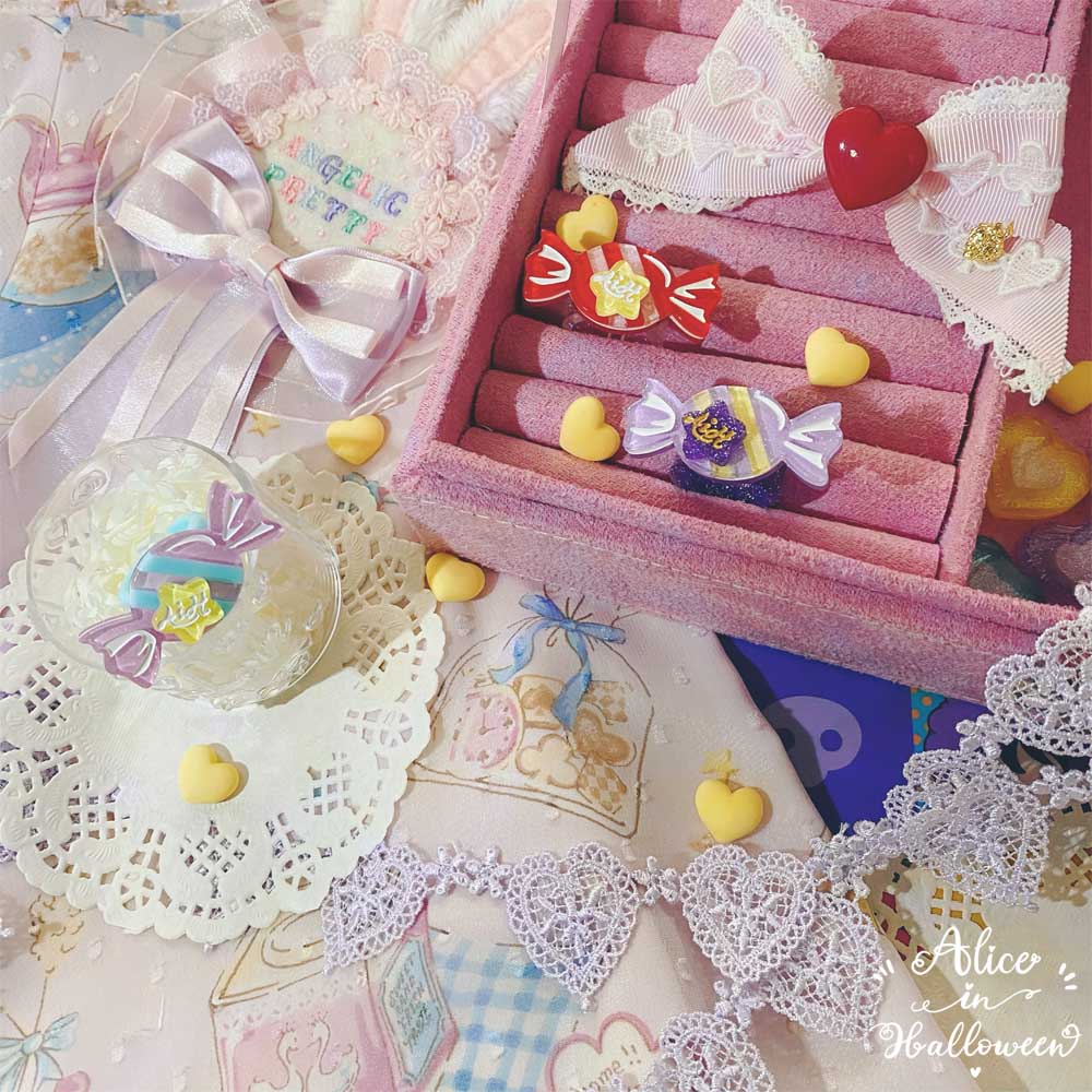 Rainbow Candy - Sweet Lolita Ring Hairclip - image 31