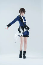 Chris' Son - Gothic Ouji Lolita Coat and Irregular Hem Dress Set - image 7