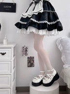 Devil Cross - Punk Lolita Shoes Cross High Platforms Shoes - image 2