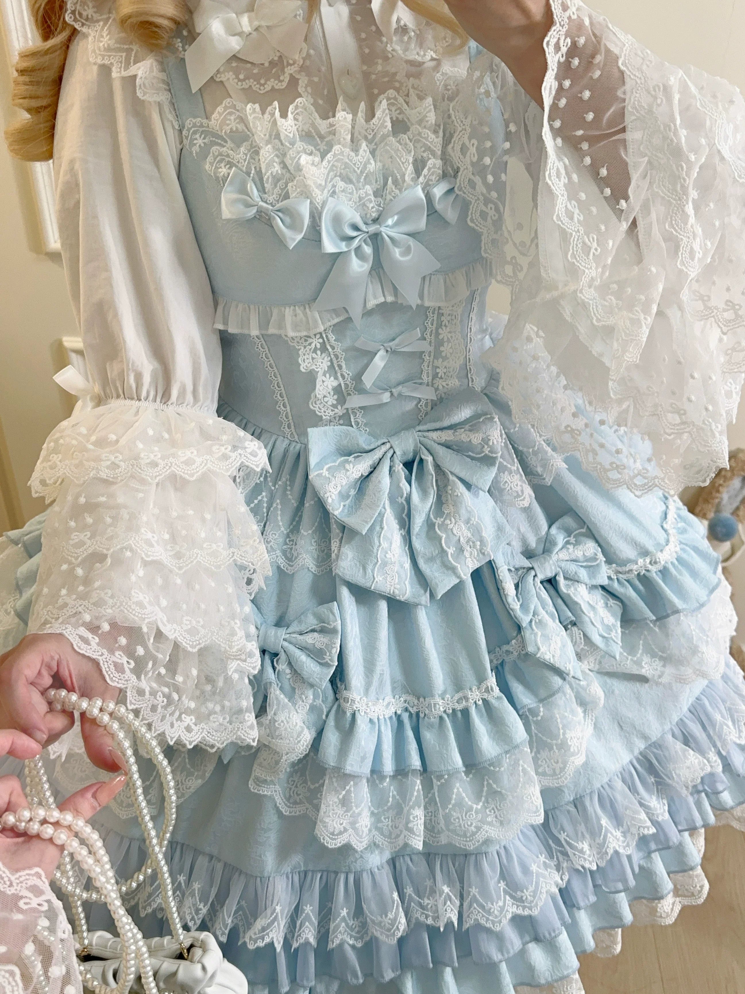 Flower Ode - Doll-like Sweet Lolita Jumper Dress - image 18