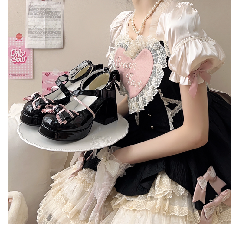 Girly Heart - Sweet Lolita Chunky Heels Shoes - Dreamy Bows - image 18