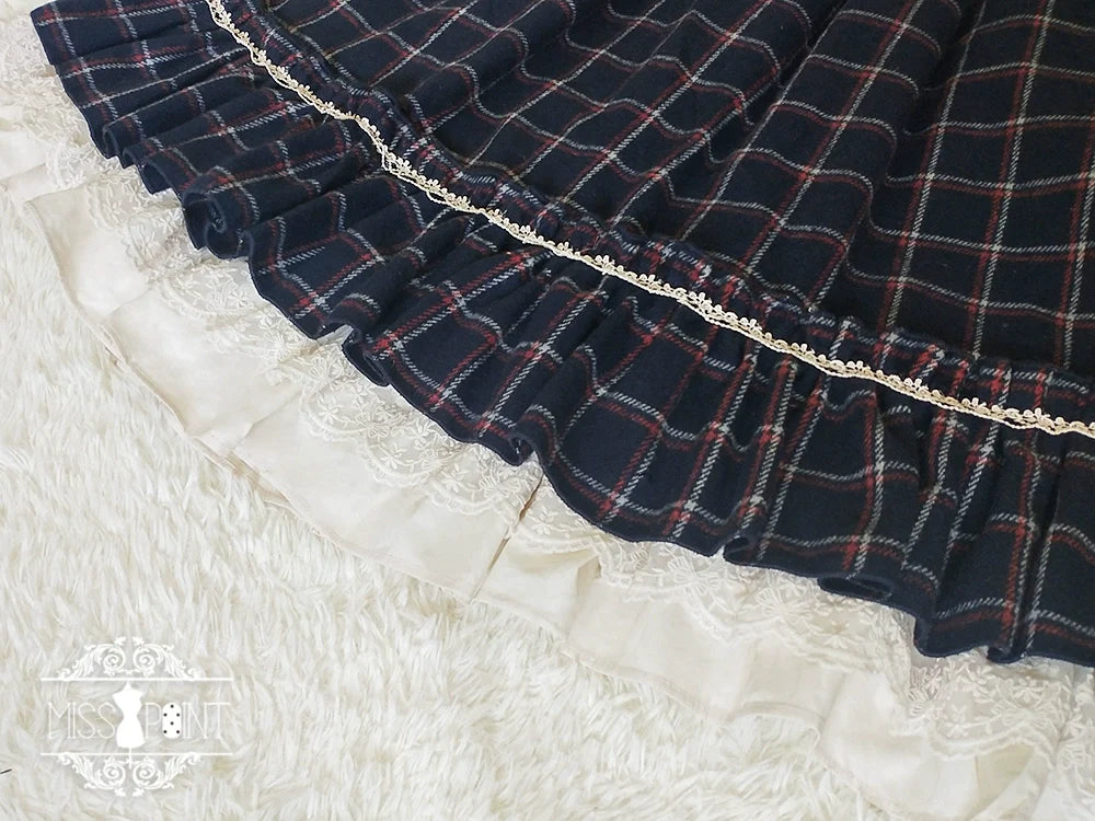 Rose - Elegant Lolita Fishbone Grid Skirt Customized - image 102