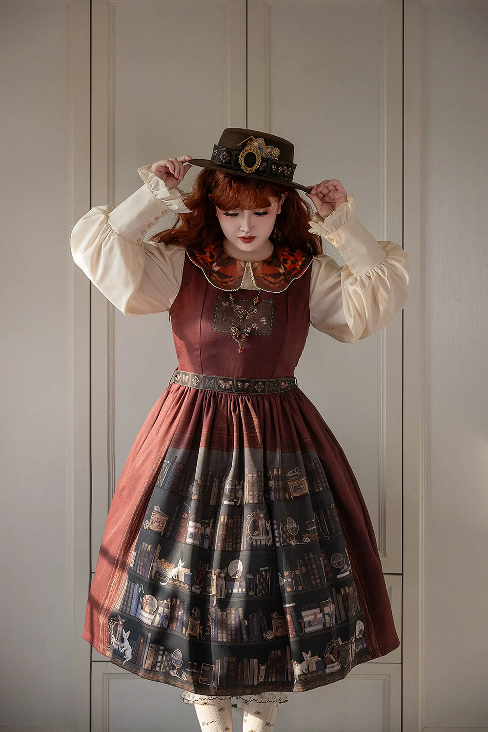 German Bookshelf - Classic Lolita Printed JSK Dress - image 3