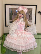 Sugar Girl Love Overture Sweet Lolita Tiered Ruffle JSK and Accessories - image 10