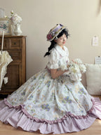 Blueberry Summer - Classic Lolita JSK Dress with Large Hem and Cotton Lining - image 7