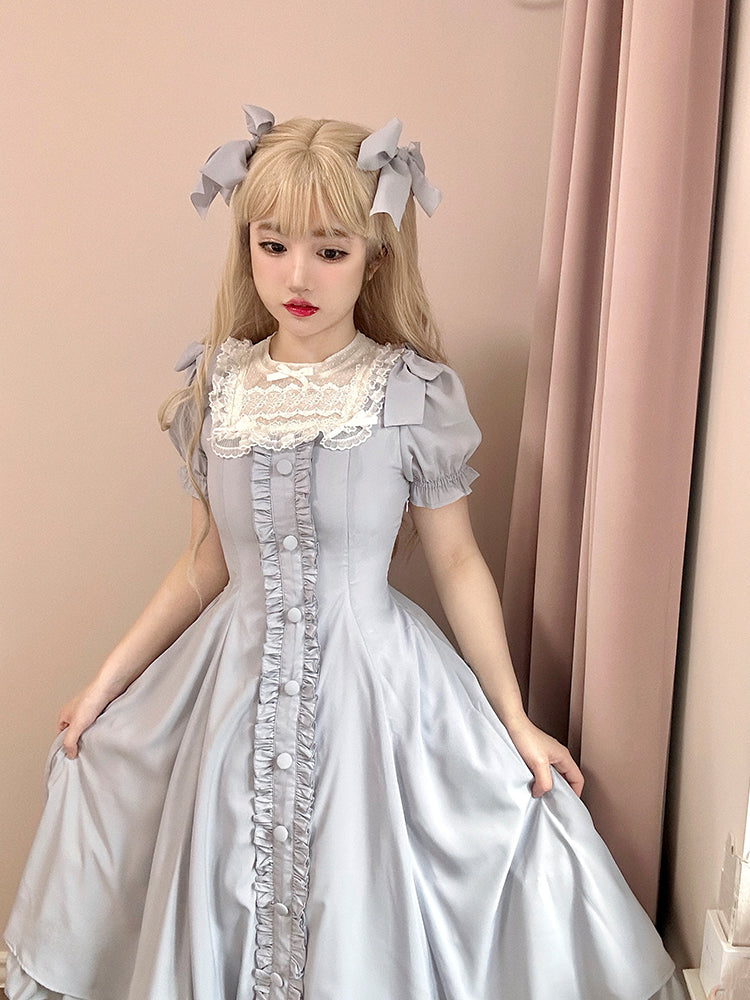 Long Vesion Elegant and Vintage Lolita OP - image 9