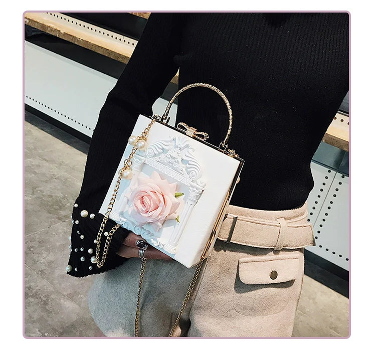 Gothic Lolita Retro Bag Baroque Square Crossbody Bag - image 9